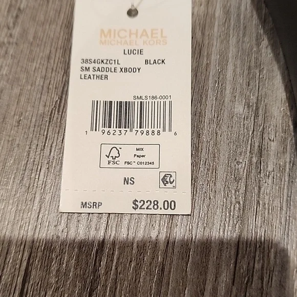 Michael Kors Black Lucie Small Saddle Crossbody Bag - Picture 4 of 4